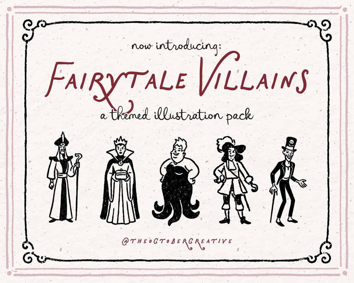 Fairytale Villains Doodle Pack, preview 2