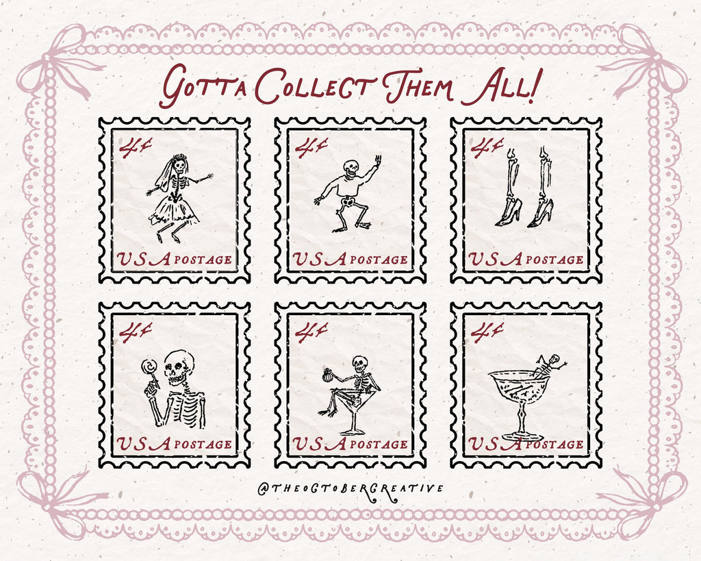 Halloween Skeletons Doodle Pack, preview 6