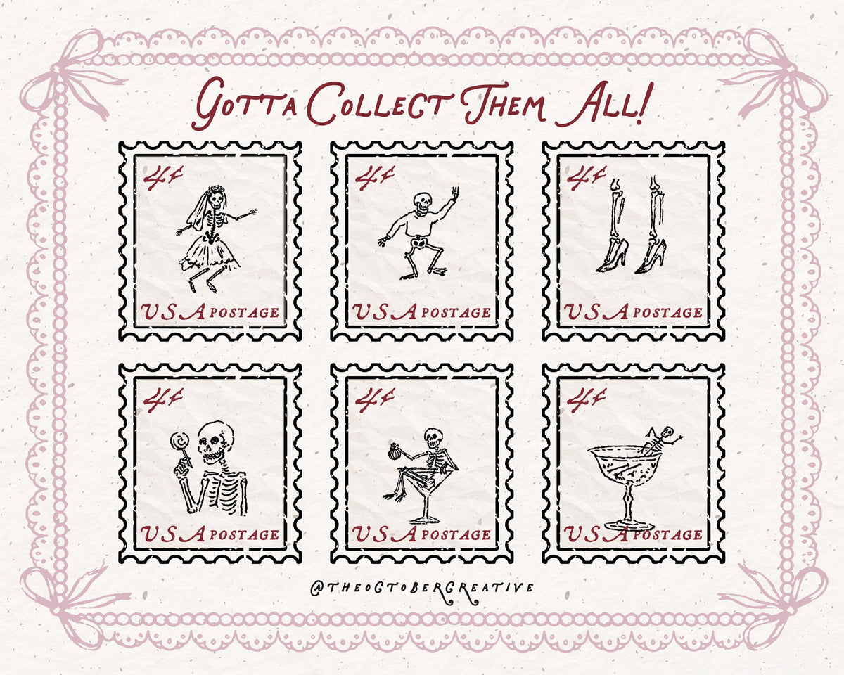 Halloween Skeletons Doodle Pack, preview 6