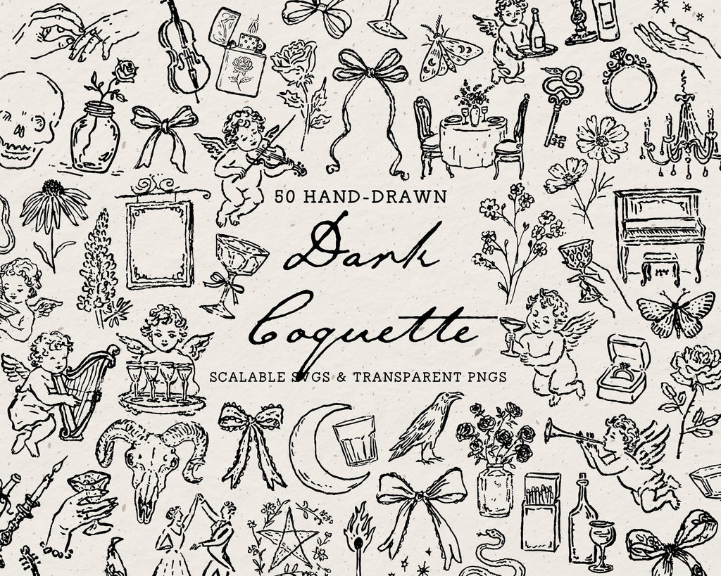 Dark Coquette Doodle Pack, preview 1