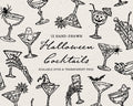 Halloween Cocktails Doodle Pack, preview 1