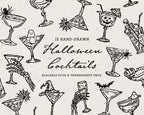 Halloween Cocktails Doodle Pack, preview 1