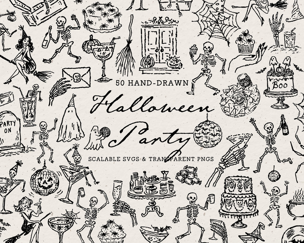Halloween Party Doodle Pack, preview 1