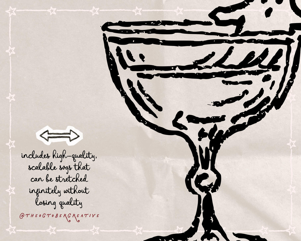Halloween Cocktails Doodle Pack, preview 3
