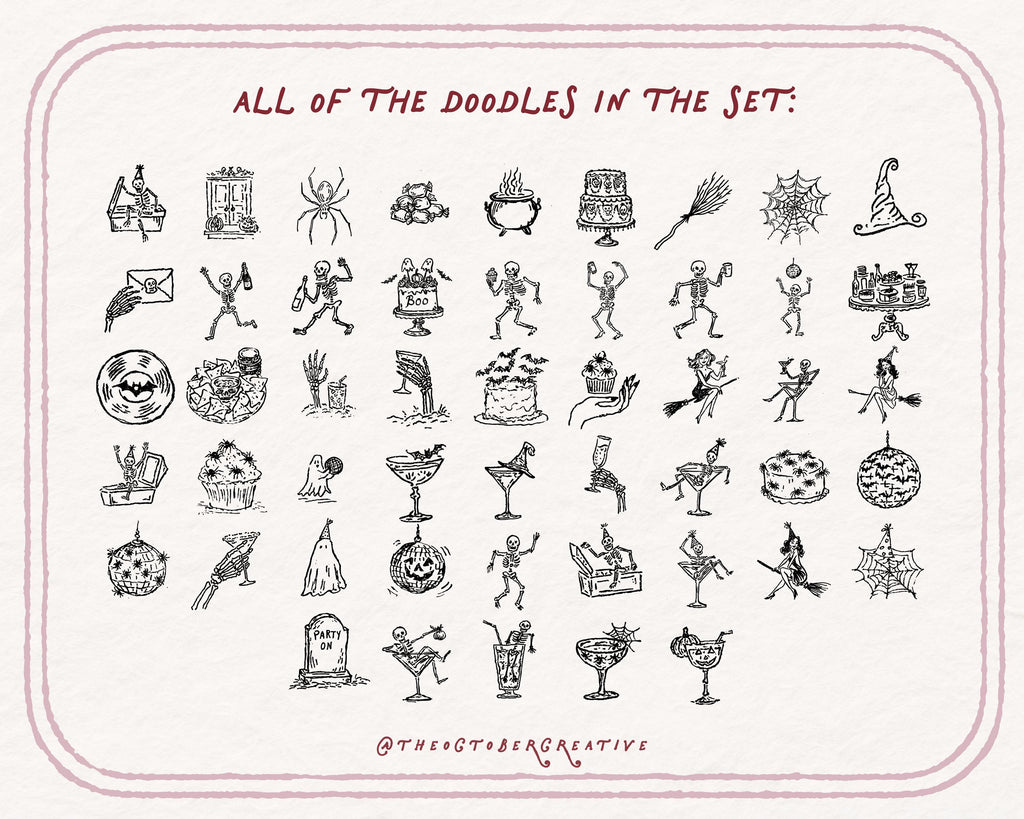 Halloween Party Doodle Pack, preview 4