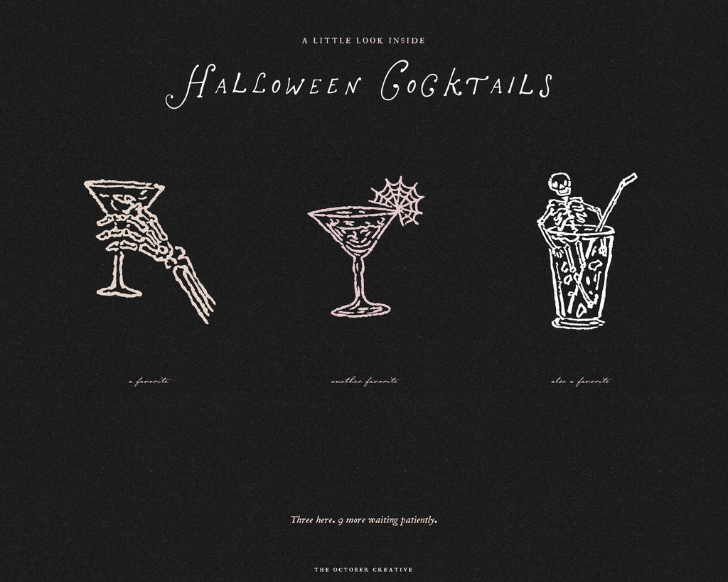 Halloween Cocktails Doodle Pack, preview 8