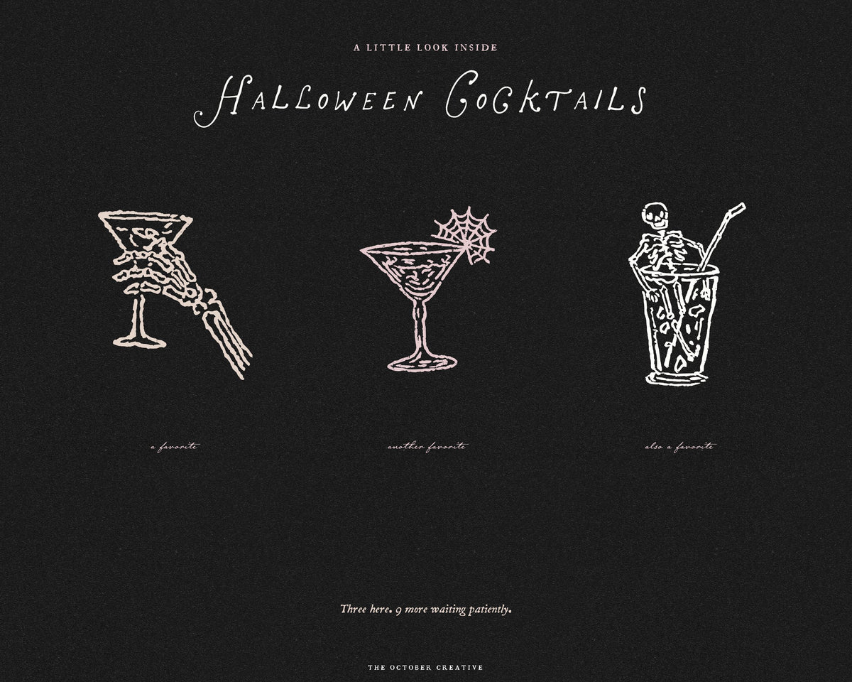 Halloween Cocktails Doodle Pack, preview 8