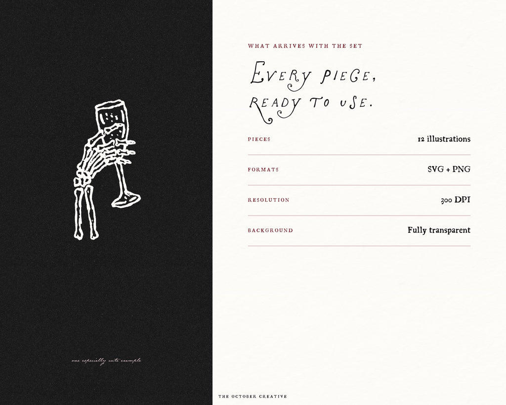 Halloween Cocktails Doodle Pack, preview 11
