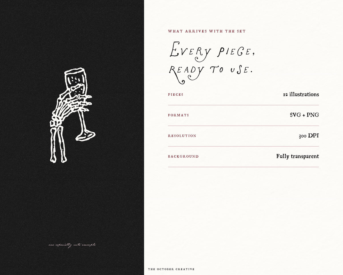 Halloween Cocktails Doodle Pack, preview 11