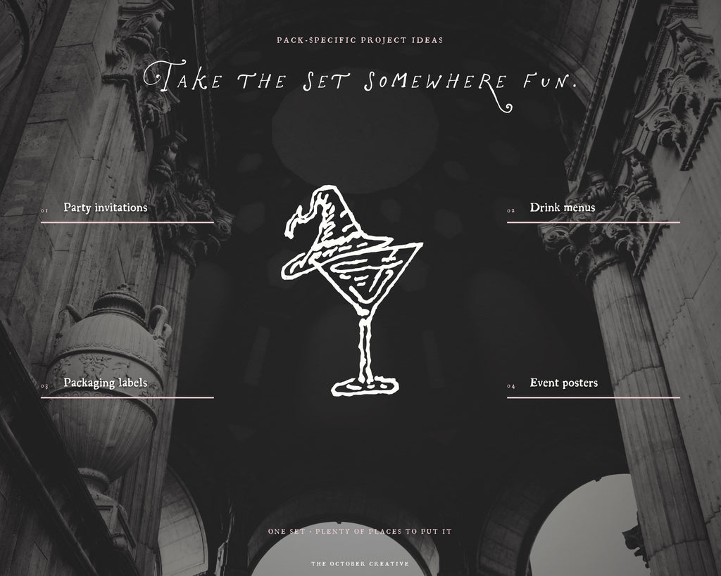 Halloween Cocktails Doodle Pack, preview 12
