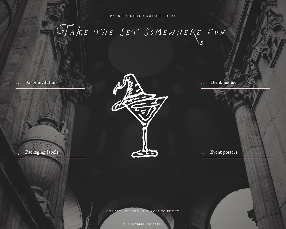 Halloween Cocktails Doodle Pack, preview 12