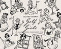 Golf Girlies Doodle Pack, preview 1
