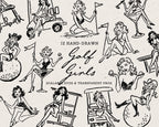Golf Girlies Doodle Pack, preview 1