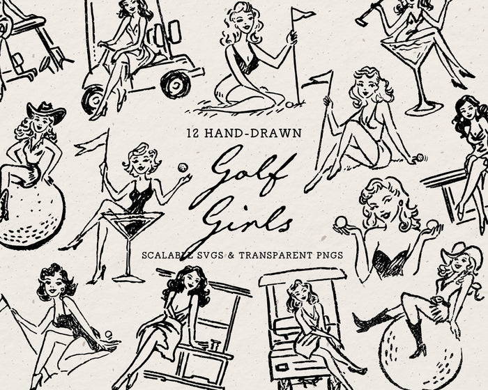 Golf Girlies Doodle Pack
