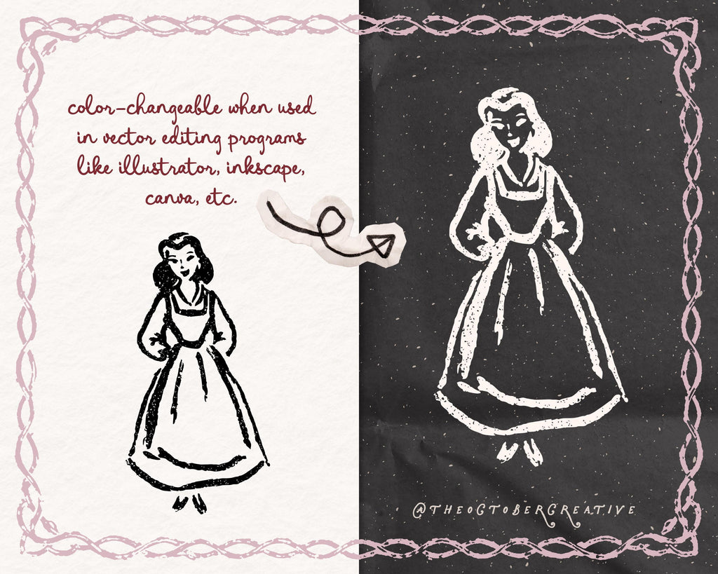 Fairytale Princesses Doodle Pack, preview 3