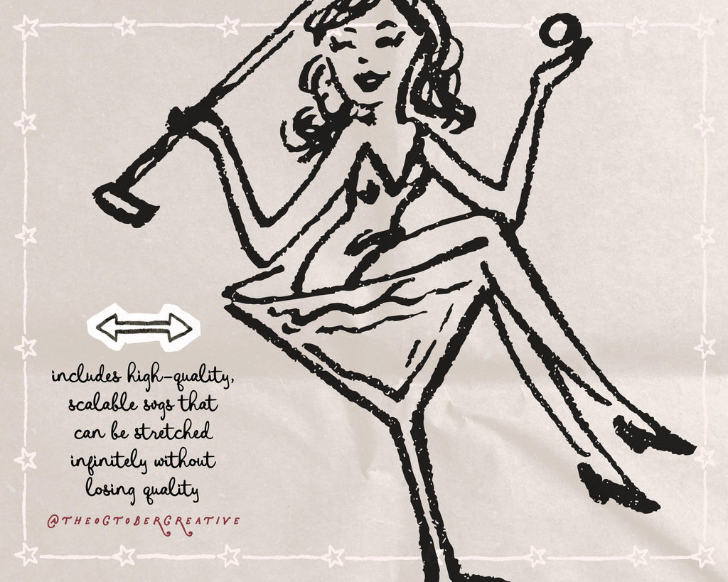 Golf Girlies Doodle Pack, preview 4