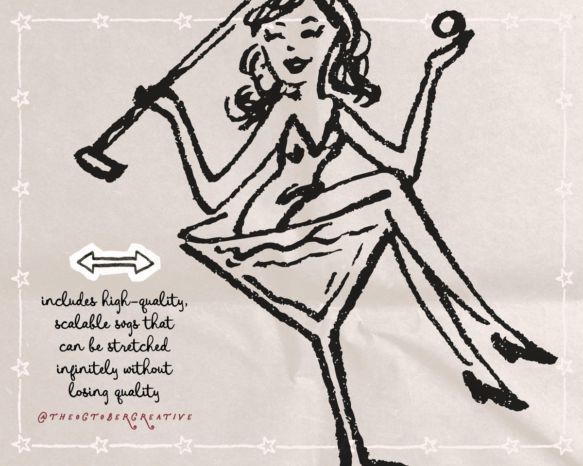 Golf Girlies Doodle Pack, preview 4