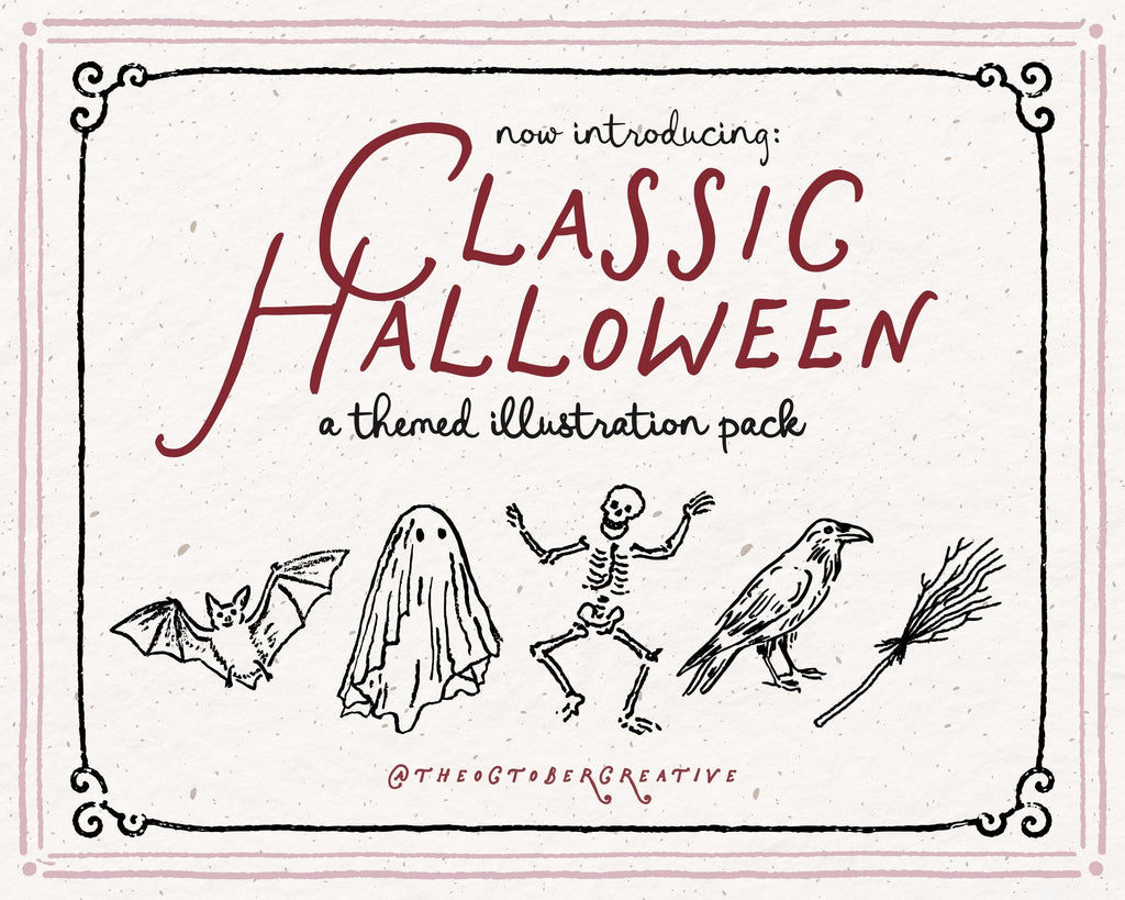 Classic Halloween Doodle Pack, preview 2