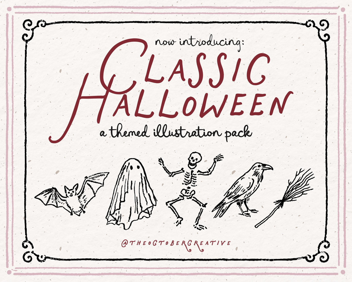 Classic Halloween Doodle Pack, preview 2