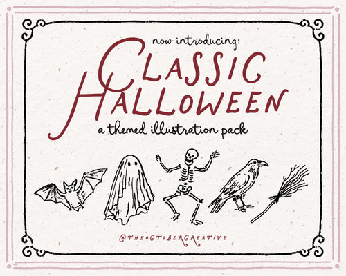 Classic Halloween Doodle Pack, preview 2