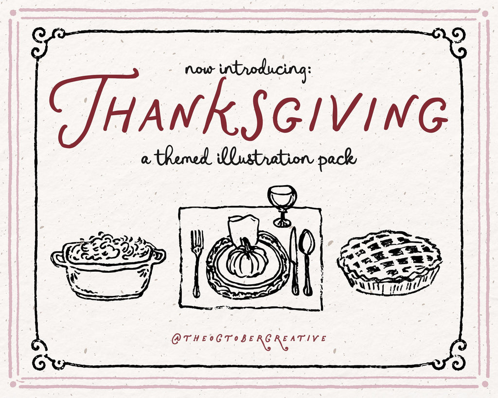 Thanksgiving Doodle Pack, preview 2