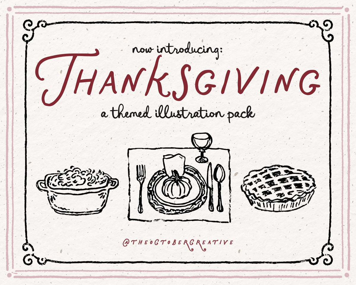 Thanksgiving Doodle Pack, preview 2