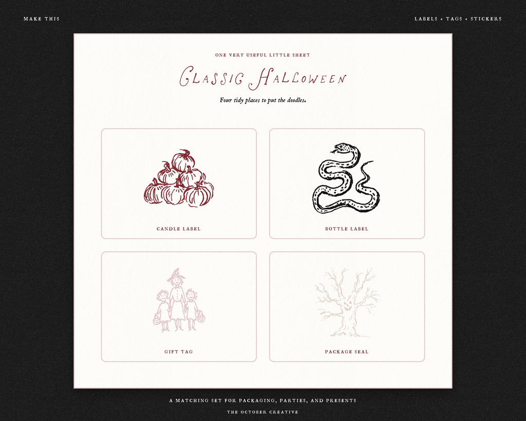 Classic Halloween Doodle Pack, preview 16