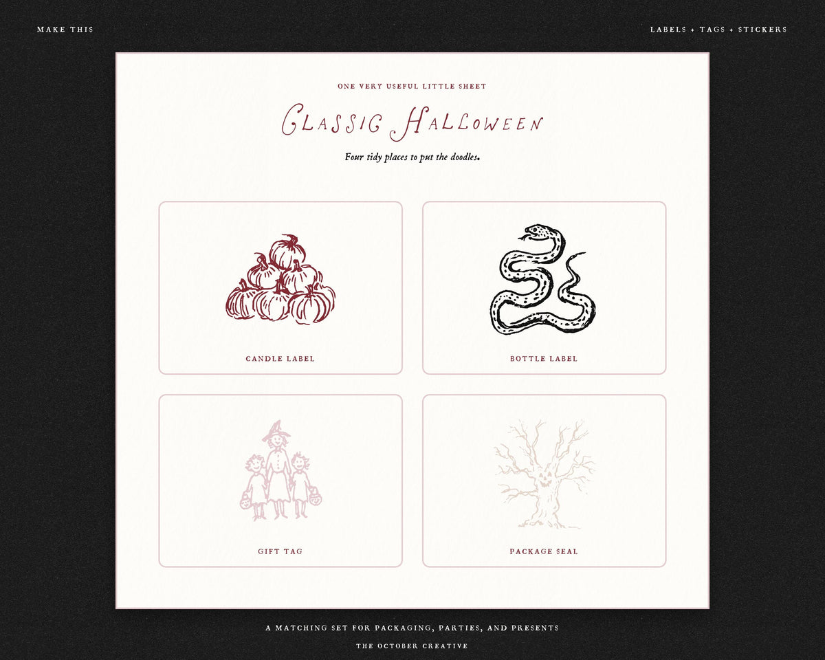 Classic Halloween Doodle Pack, preview 16