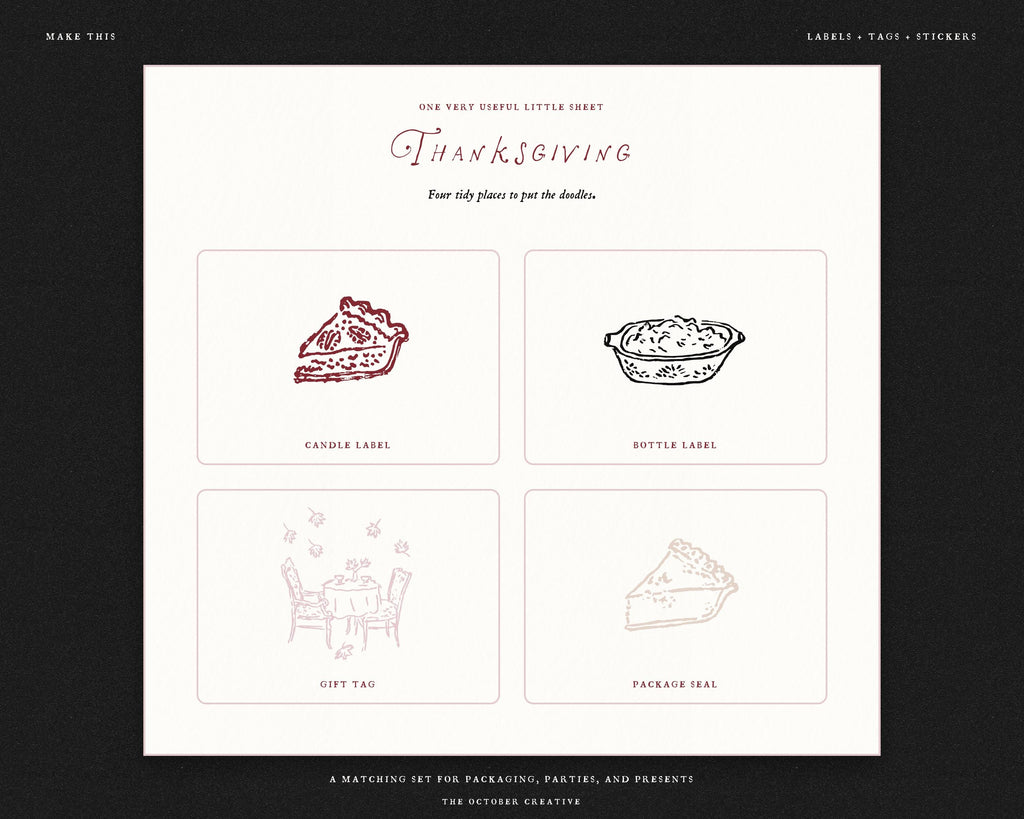 Thanksgiving Doodle Pack, preview 17