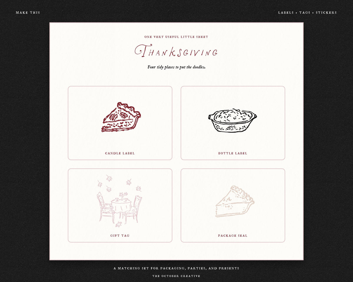 Thanksgiving Doodle Pack, preview 17