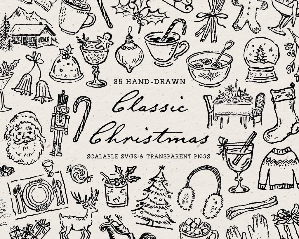 Classic Christmas Doodle Pack, preview 1