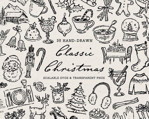 Classic Christmas Doodle Pack, preview 1