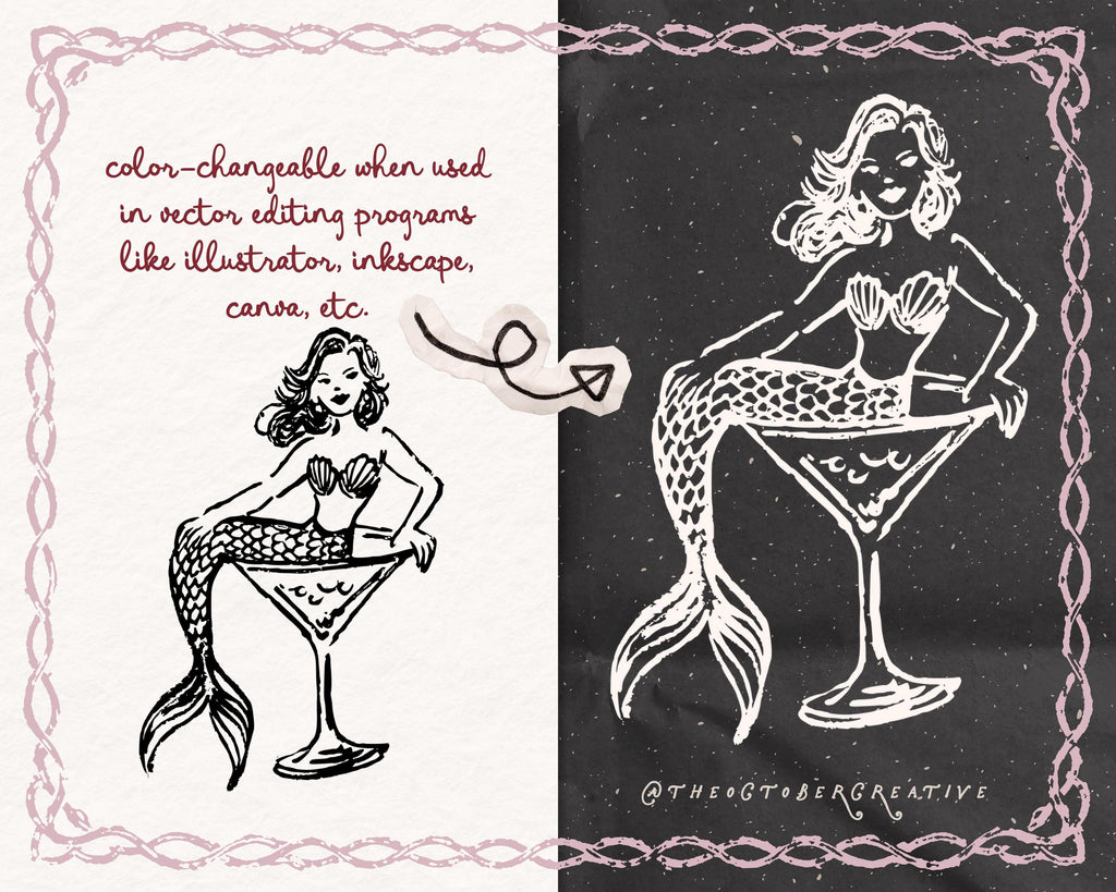 Mermaids Doodle Pack, preview 2