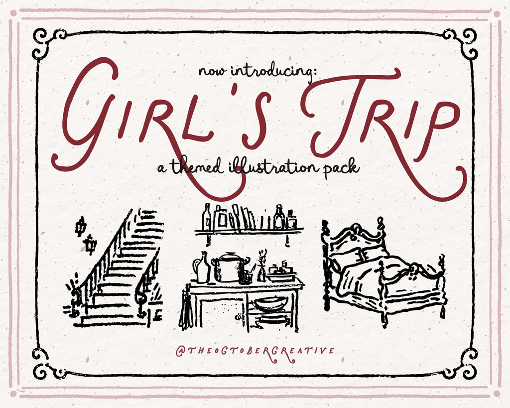 Girls Trip Doodle Pack, preview 2