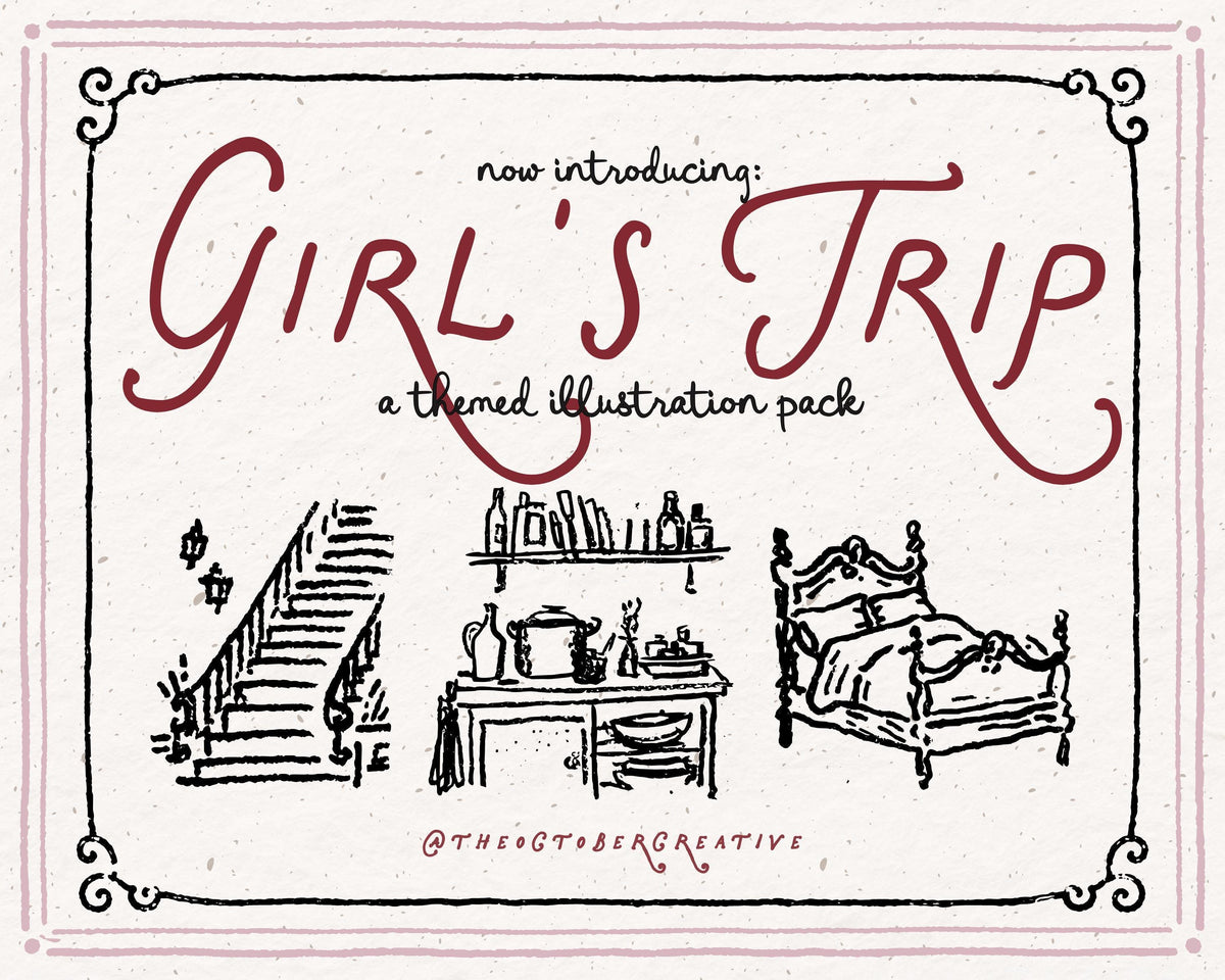 Girls Trip Doodle Pack, preview 2