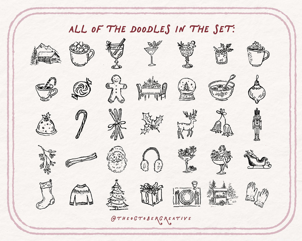 Classic Christmas Doodle Pack, preview 6