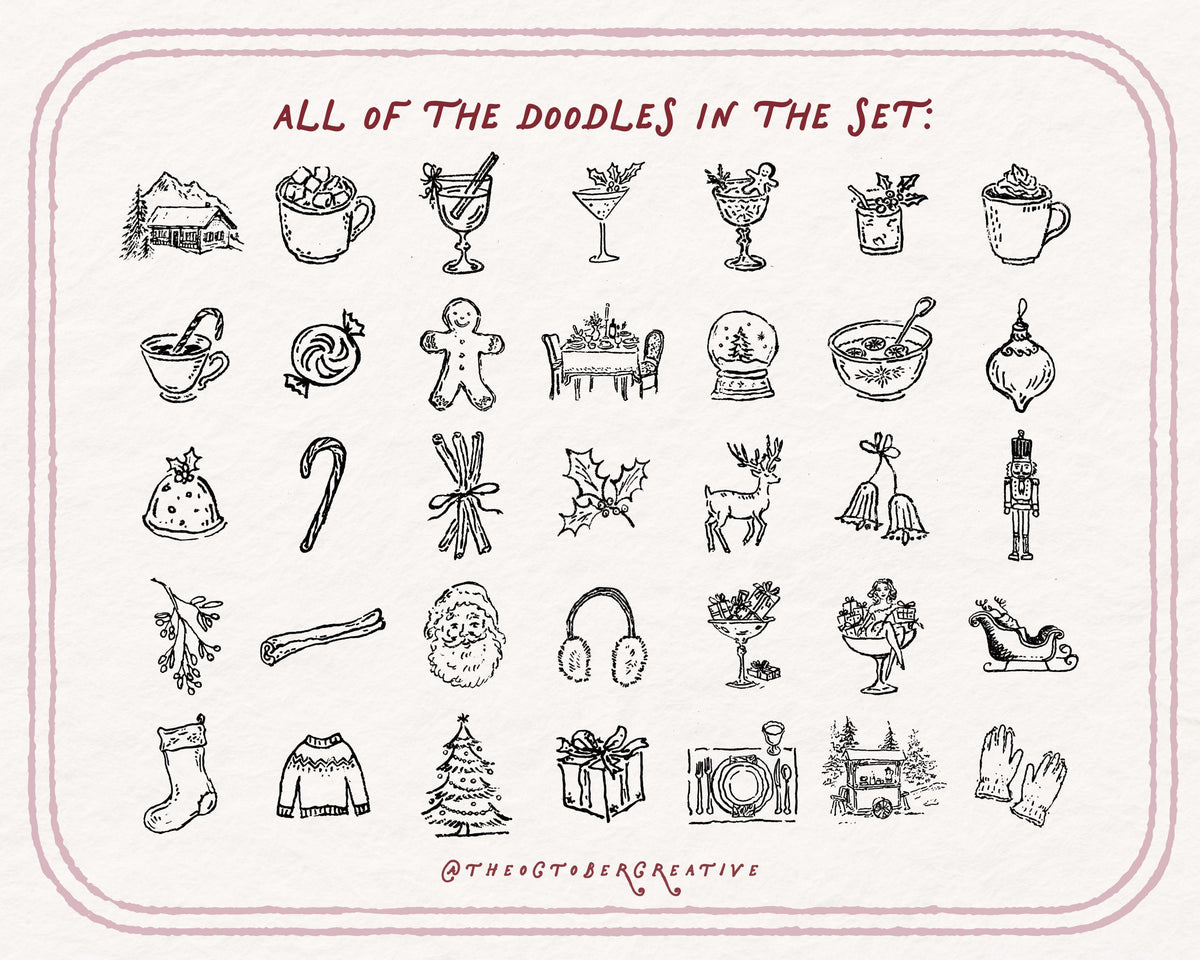 Classic Christmas Doodle Pack, preview 6