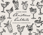 Christmas Cocktails Doodle Pack, preview 1