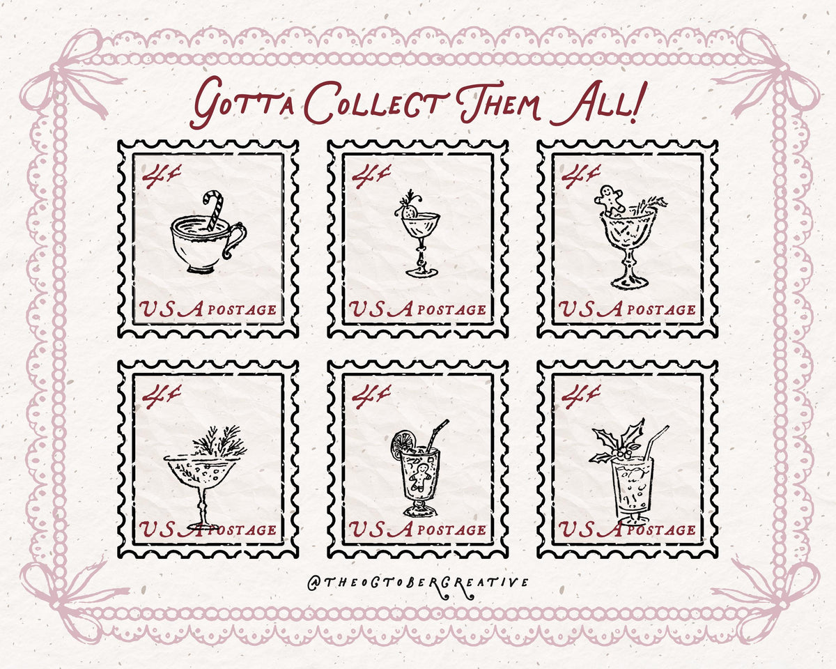 Christmas Cocktails Doodle Pack, preview 6