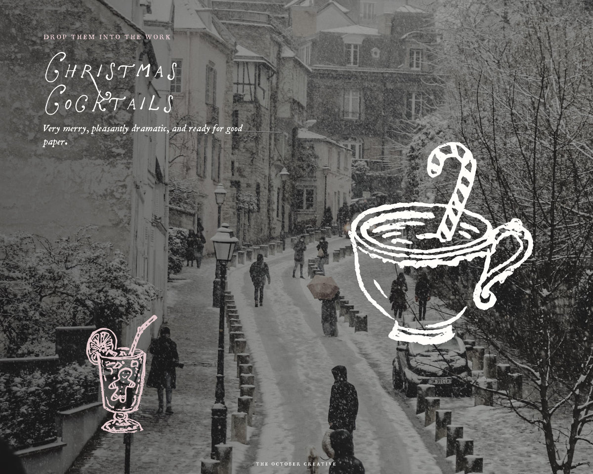Christmas Cocktails Doodle Pack, preview 9