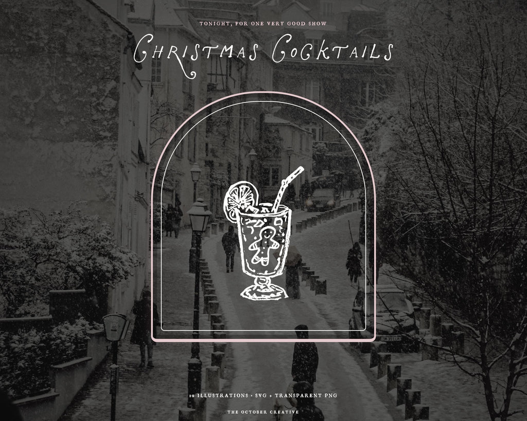 Christmas Cocktails Doodle Pack, preview 17