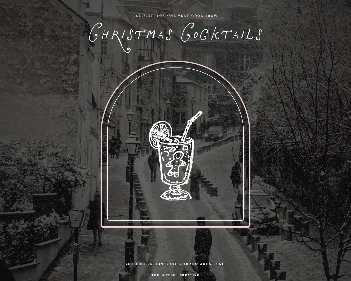 Christmas Cocktails Doodle Pack, preview 17