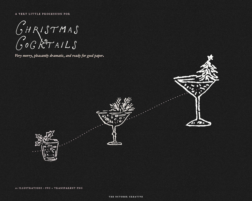 Christmas Cocktails Doodle Pack, preview 19