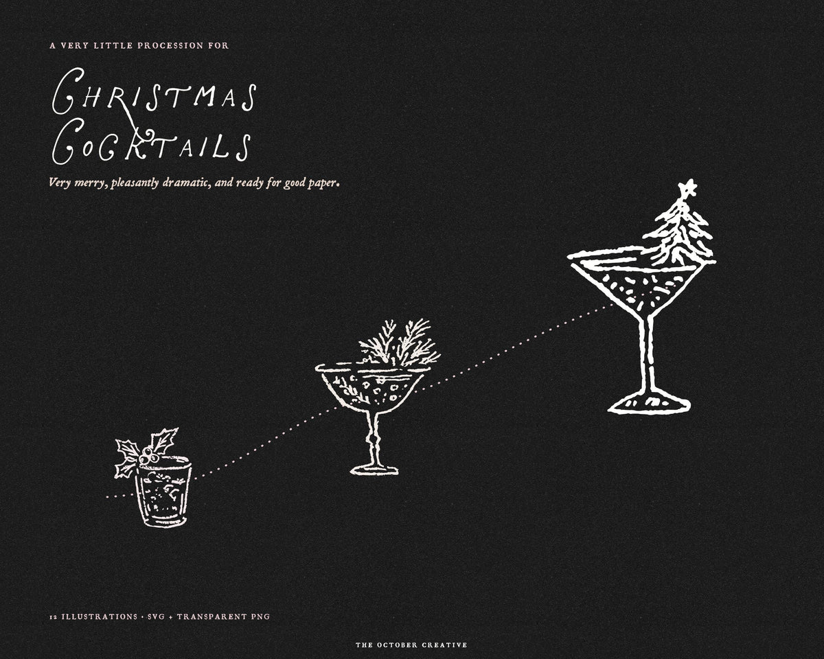 Christmas Cocktails Doodle Pack, preview 19