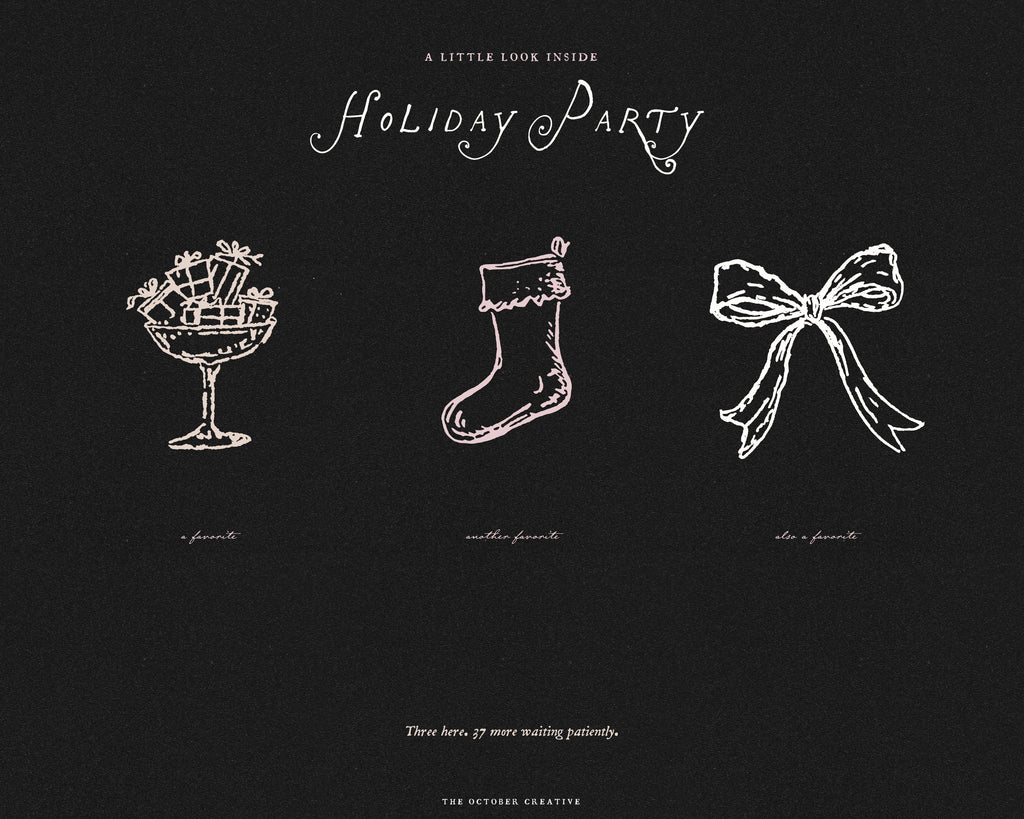 Holiday Party Doodle Pack, preview 8