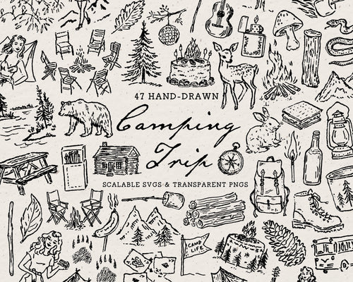 Camping Doodle Pack, preview 1