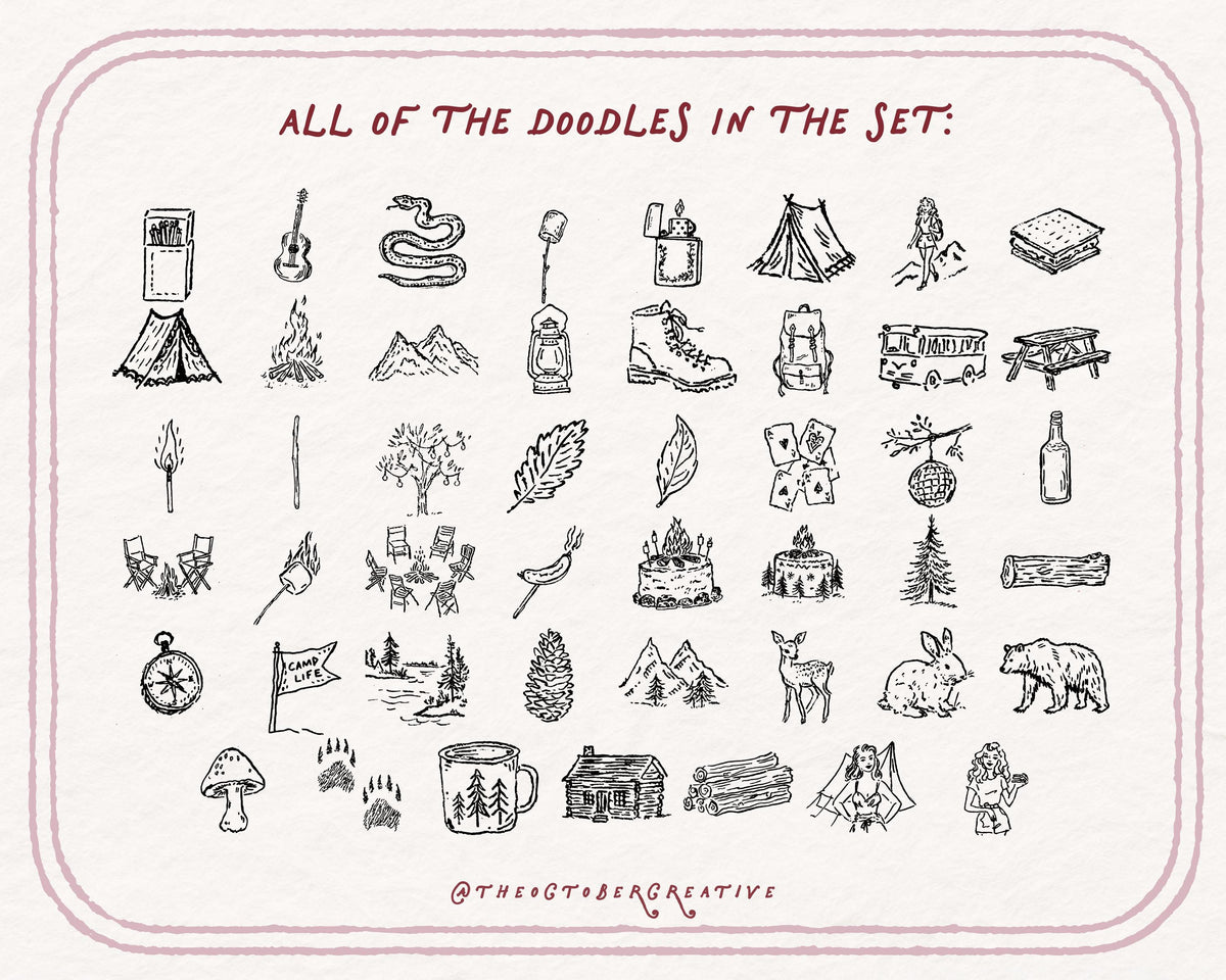 Camping Doodle Pack, preview 4