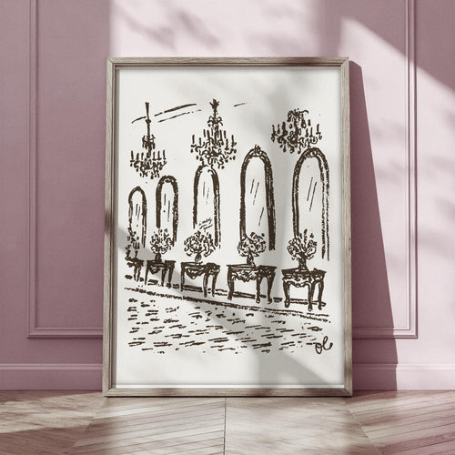 Arched Windows Hall Art Print, preview 2