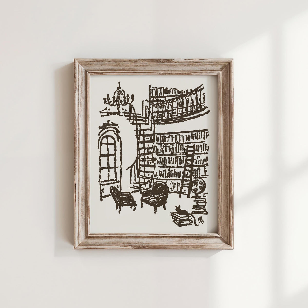 The Bookshelf Art Print, preview 1