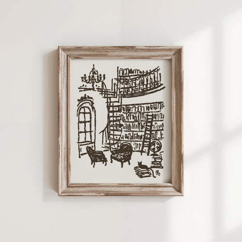 The Bookshelf Art Print